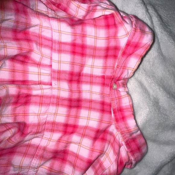 PINK Victoria's Secret Vibrant Pink Plaid Shirt - Picture 7 of 13